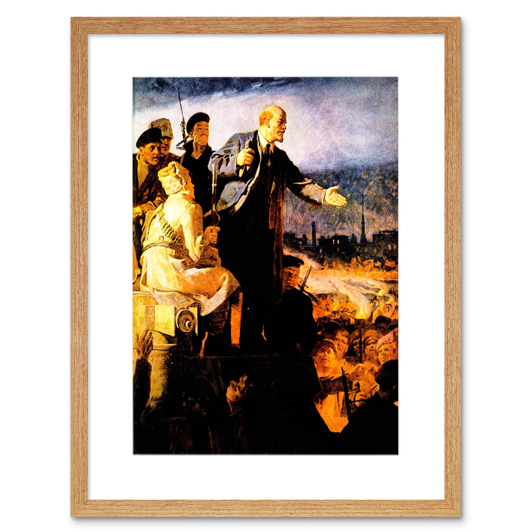 Amazon.co.jp: Paintings Portrait Russian Revolution Lenin Framed